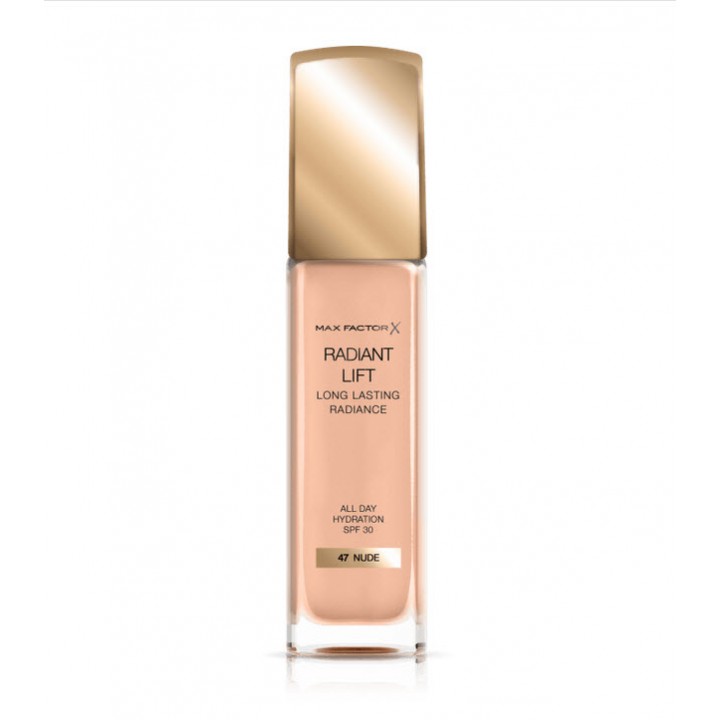 Фон дьо тен Max Factor Radiant Lift SPF 30 дълготраен озаряващ със слънцезащитен фактор, 47 NUDE