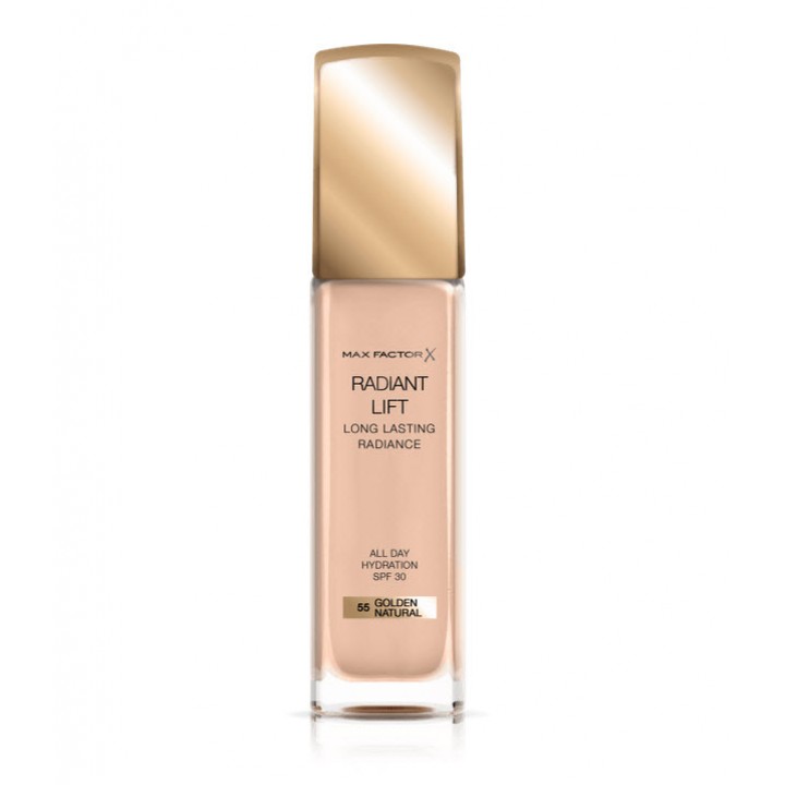 Фон дьо тен Max Factor Radiant Lift SPF 30 дълготраен озаряващ със слънцезащитен фактор, 55 GOLDEN NATURAL