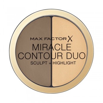 Кремообразен бронзант и хайлайтър Max Factor Miracle Contour Duo Light/Medium 
