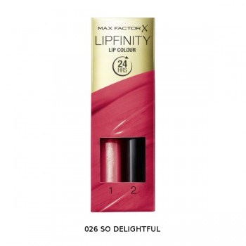 Дълготрайто течно червило Lipfinity Lipstick 026 SO DELIGHTFUL - 24H от Max Factor
