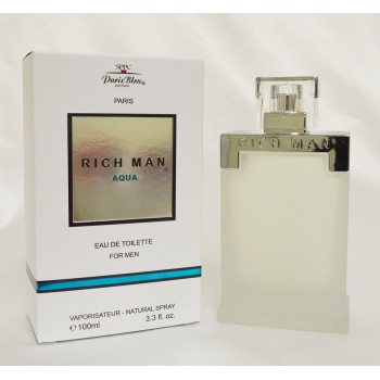 Парфюм за мъже RICH MAN Aqua 100 мл. EDT Pour Homme Paris Bleu