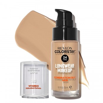 Течен фон дьо тен от Revlon за комбинирана и мазна кожа, Revlon ColorStay for Combination/Oily Skin SPF 15 № 180 SAND BEIGE 