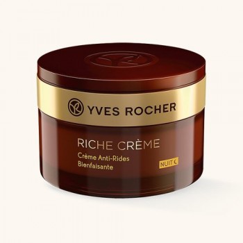 Нощен крем против бръчки за лице с 30 ценни масла Yves Rocher Riche creme anti-rides nuit