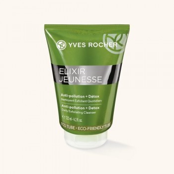 Почистващ гел ELIXIR JEUNESSE 125 мл. от Yves Rocher  Nettoyant Exfoliant Quotidien Detox+ Anti-pollution 