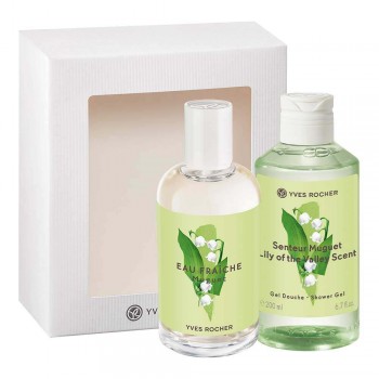 Комплект за жени Момина сълза Muguet EDT 100 мл. + душ гел 200 мл. EAU FRAICHE  Yves Rocher 