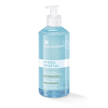Измиващ гел за Нормална до комбинирана кожа Едулис Hydra Vegetal 390 мл. Hydrating Micellar Water 2-in-1 - Face and Eyes от Yves Rocher