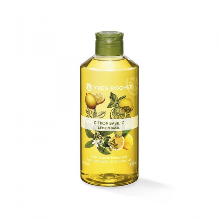 Душ гел ЛИМОН И БОСИЛЕК 400 мл. LEMON BASIL Plaisir nature Yves Rocher 