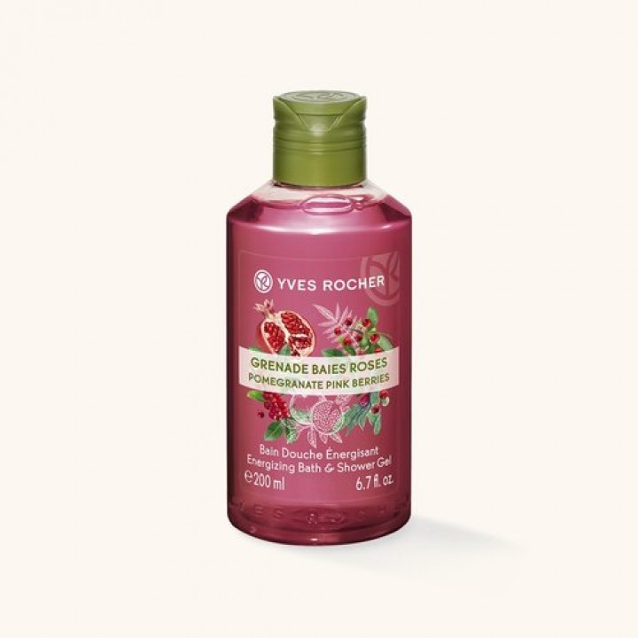 Душ гел Нар и розови плодове 200 мл. Grenade Baies Roses Plaisir nature Yves Rocher