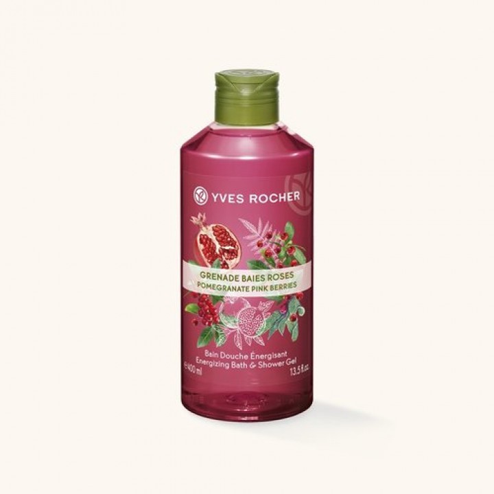 Душ гел Нар и розови плодове 400 мл. Grenade Baies Roses Plaisir nature Yves Rocher