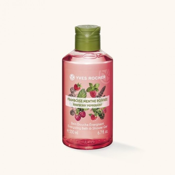 Душ гел за вана Малина и мента 200 мл. Raspberry Peppermint Plaisir nature Yves Rocher