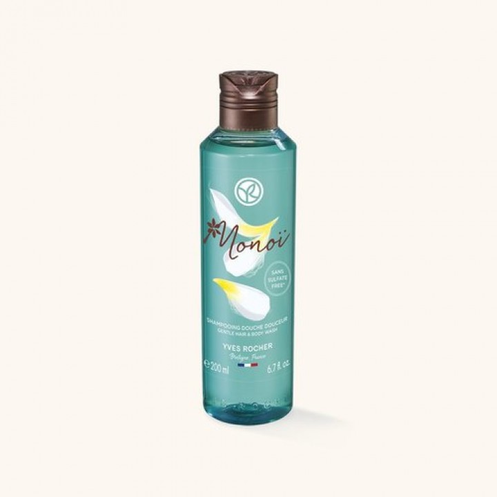 Душ гел Monoi за Нежно измиване на косата и тялото 200 мл. Plaisir nature от Yves Rocher