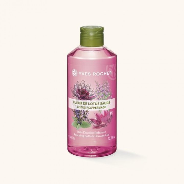 Душ гел за вана Цвете от Лотус и градински чай 400 мл. Lotus Flower Sage  Plaisir nature Yves Rocher